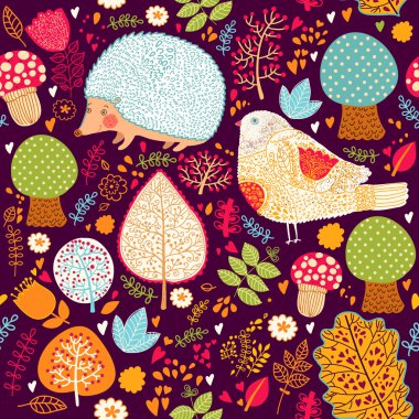 Autumn seamless pattern clipart