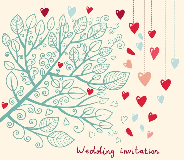 Bröllop inbjudan — Stock vektor