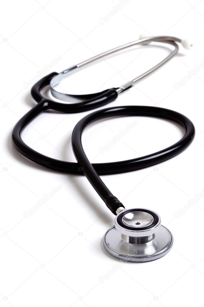 Medical & Healthcare stethoscope isolated on white
