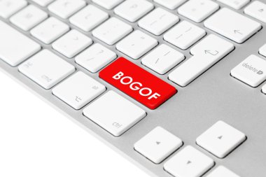 Computer keyboard with red BOGOF button clipart