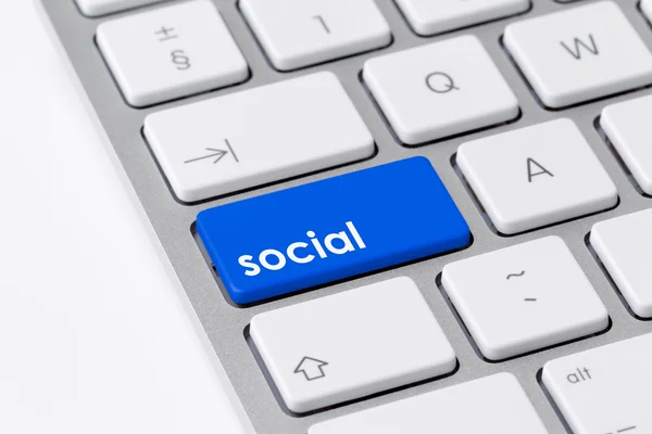 stock image Keyboard with single blue button showing the word 