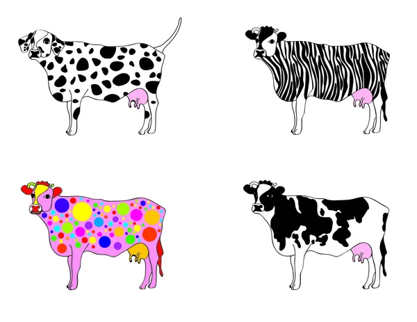 Mutované krávy — Stockový vektor