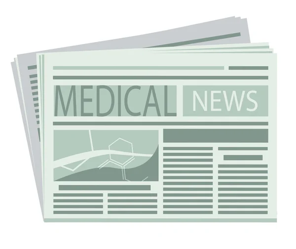 Medical Newspaper — Stock Vector