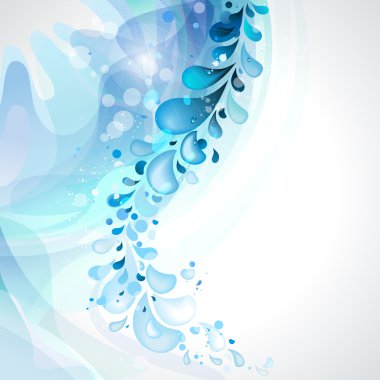 Raster version of abstract blue clipart