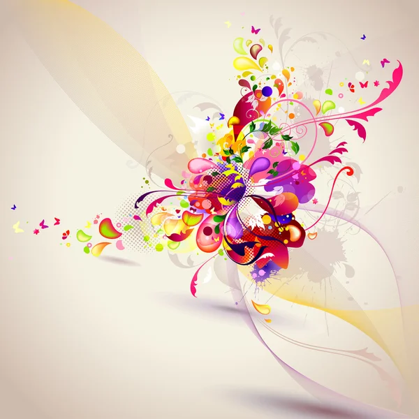 Fondo tierno con flor abstracta — Vector de stock