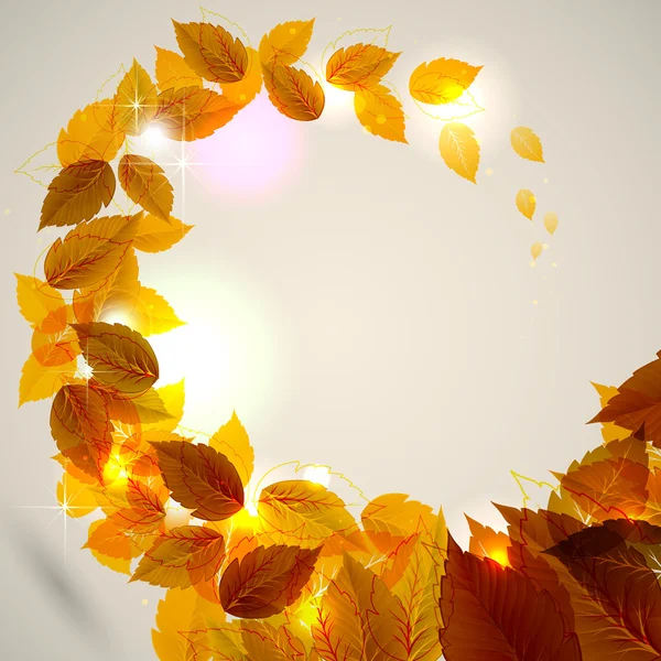 Background with autumn leaves — Stock Vector