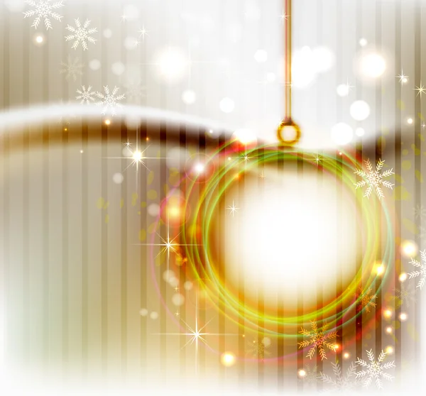 Lichte Kerstmis achtergrond met abstracte avond bal — Stockvector