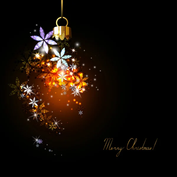 モミの木, 円錐形そして夕方のボールとゴールドのクリスマス背景 — 图库矢量图片