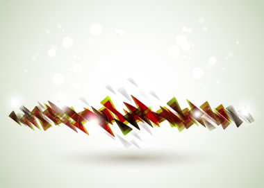Abstract line formed by triangles clipart