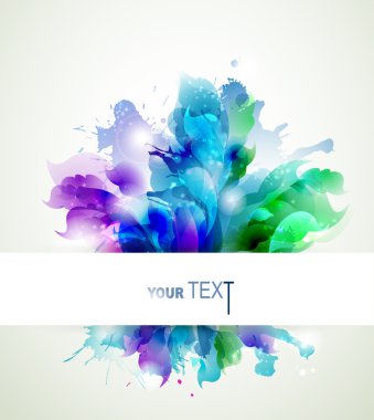 Abstract background with blue, pink and green elements