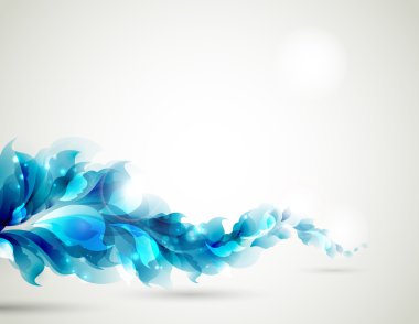 Abstract blue branch for design clipart