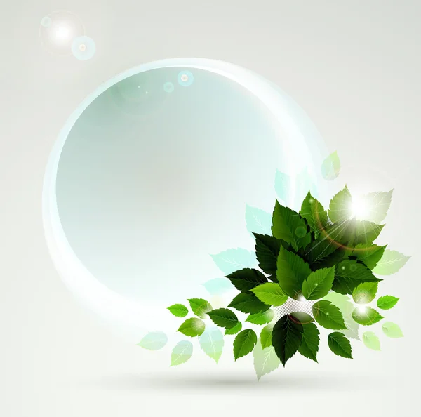 신선한 녹색 잎 봄 디자인 — 스톡 벡터