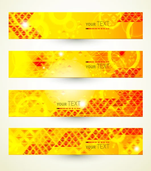 Headers set of four banners of the abstract — Stock Vector