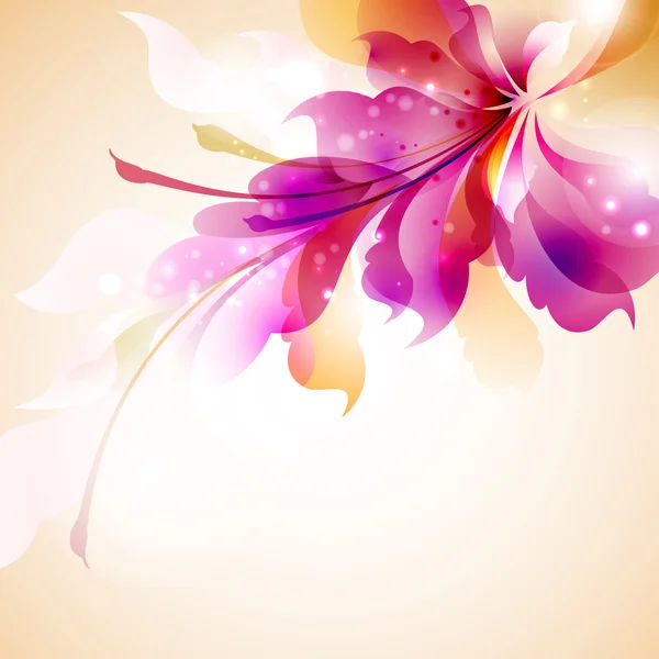 Fond tendre avec fleur abstraite — Image vectorielle
