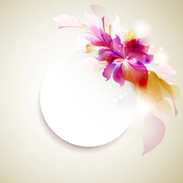 Inschrijving achtergrond met abstracte bloem — Stockvector
