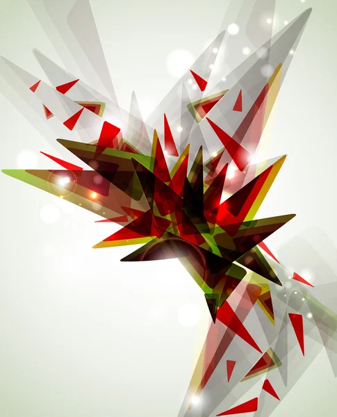 Figura expresiva abstracta formada por triángulos — Vector de stock