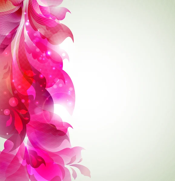 抽象粉红色背景叶子 — 图库矢量图片