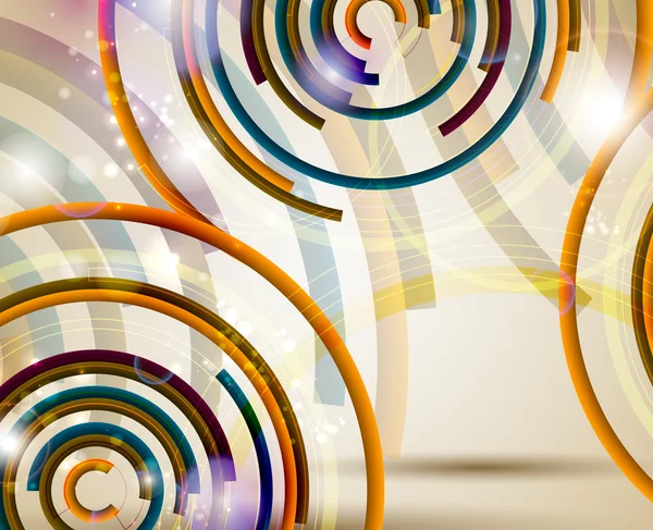 Abstrakt expressivt bakgrund med varicolored cirklar — Stock vektor