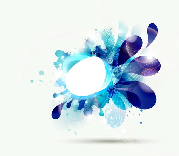 Fond abstrait avec des éléments bleus — Image vectorielle