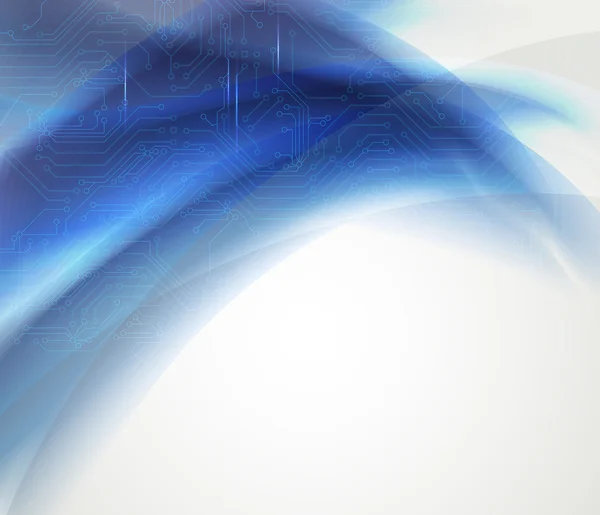 Blå abstrakt bakgrund av digital teknik — Stock vektor