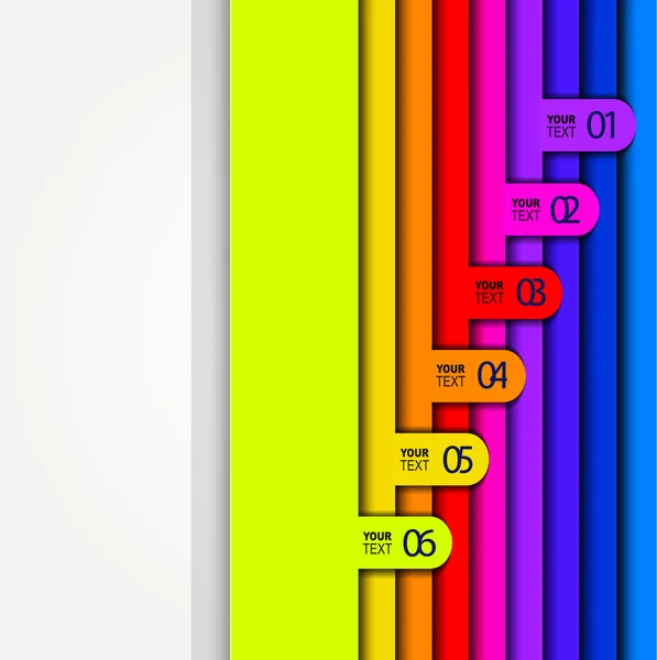 Informazioni numerate sul banner Vector varicolored — Vettoriale Stock