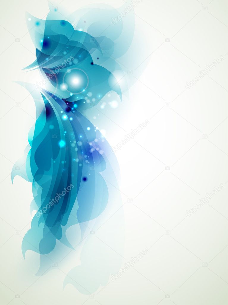 Abstract blue elements for design