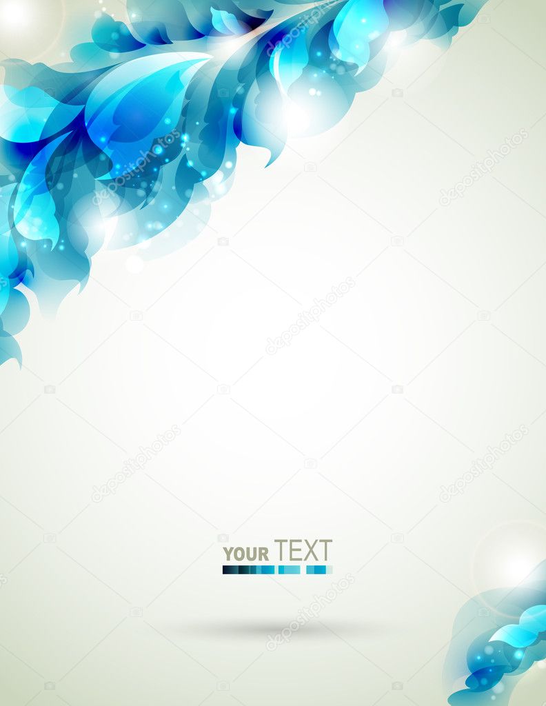 Abstract blue element for design