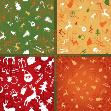 Christmas decorative pattern of endless plane clipart