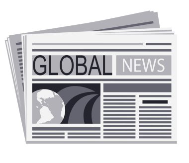 Newspaper of global news clipart