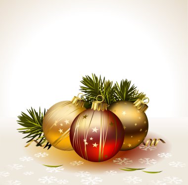 Light backdrop with three evening balls clipart