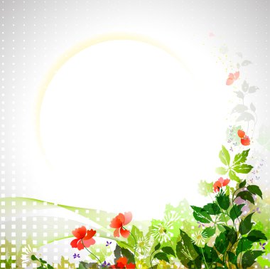 Summer composition with place for text clipart