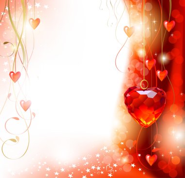 Greeting-card with The Valentine's day clipart