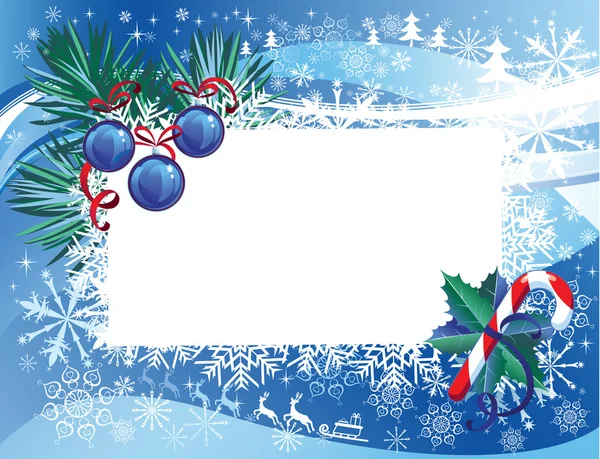 Vánoční pozadí s návštěvou kartou — Stockový vektor