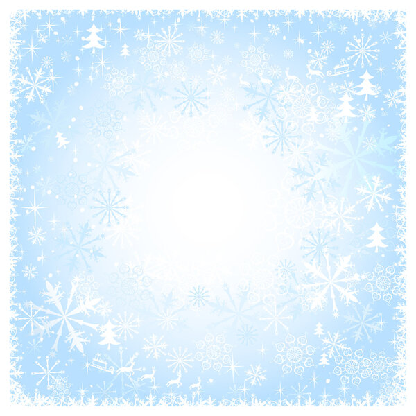 Blue snowy Christmas