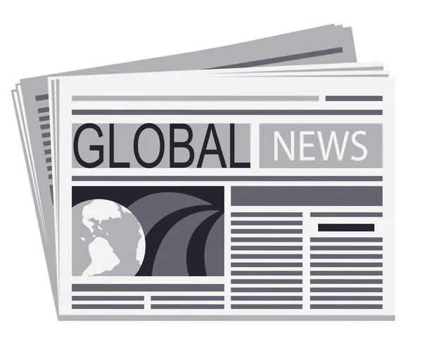 Newspaper of global news — Stock Vector