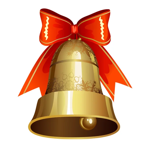 Christmas decoration with ringing bell — Stock Vector