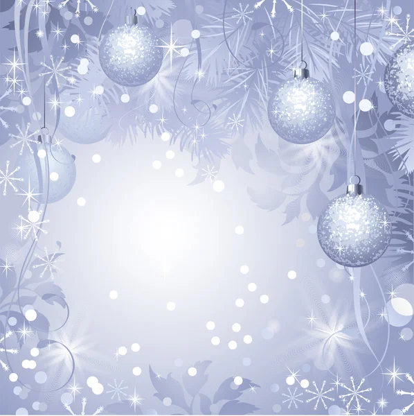 Boules de Noël suspendues au sapin — Image vectorielle