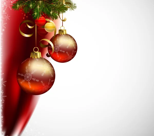 Szare kulki na tle Boże Narodzenie — Wektor stockowy