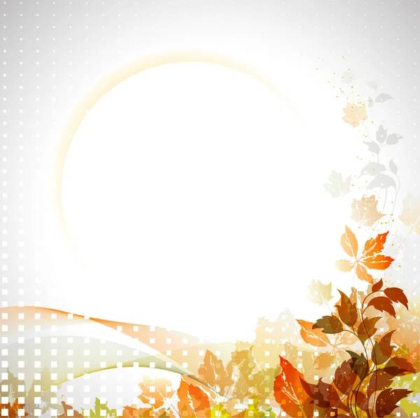 Autumn composition with place for text — Stock Vector