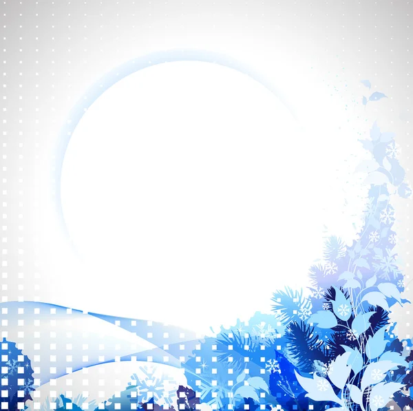 Composition d'hiver avec place pour le texte — Image vectorielle