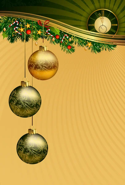 Weihnachten Hintergrund mit Mitternacht — Stockvektor
