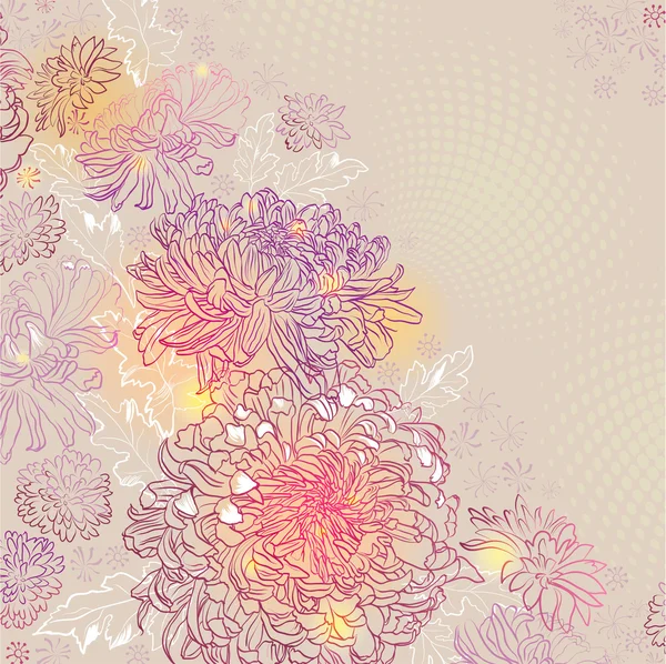 无缝装饰的嫩菊花 — 图库矢量图片