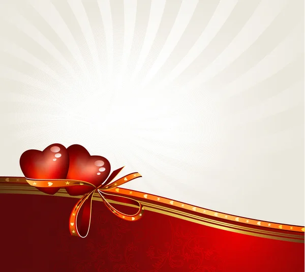 Tarjeta de felicitación con el día de San Valentín — Vector de stock