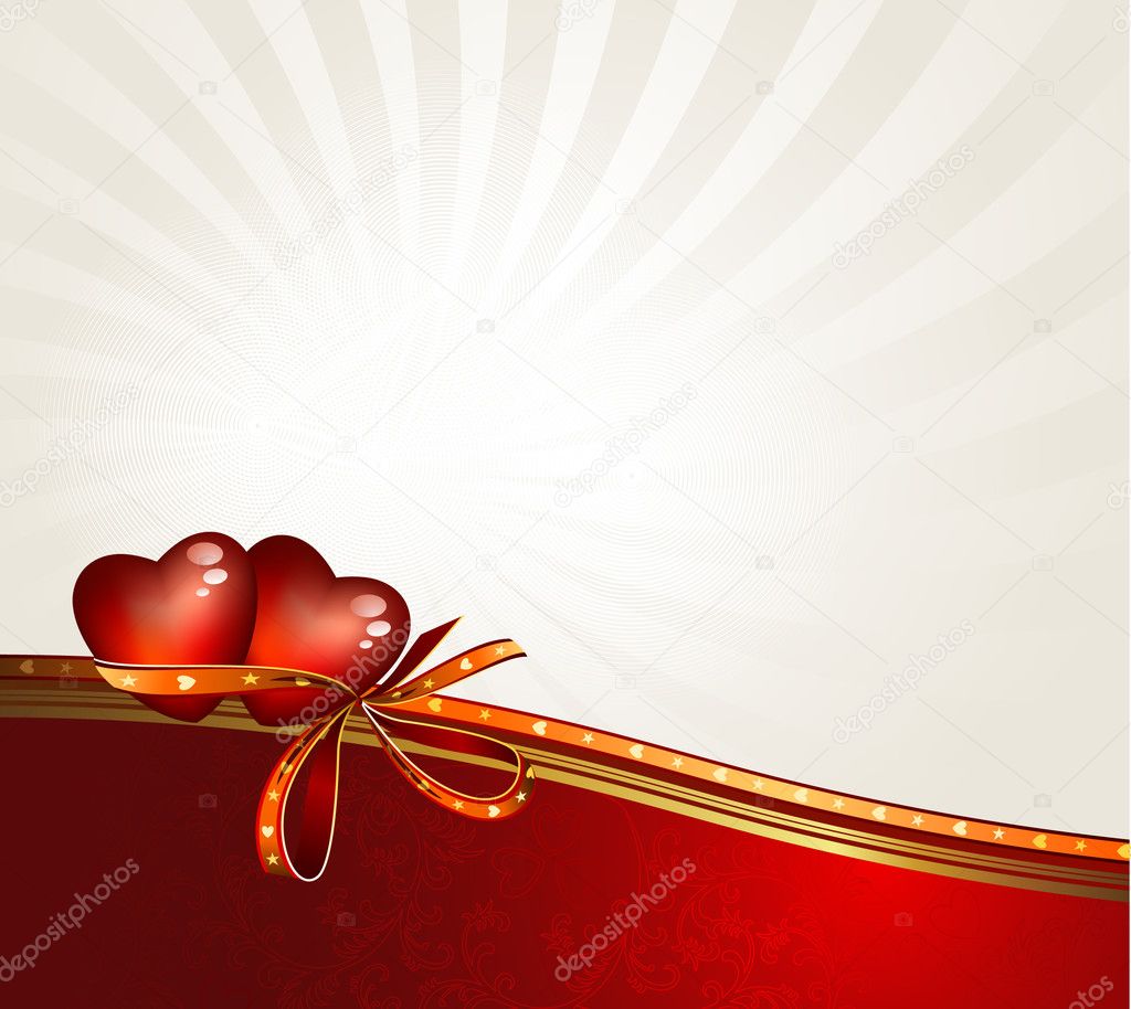 Greeting-card with The Valentine's day