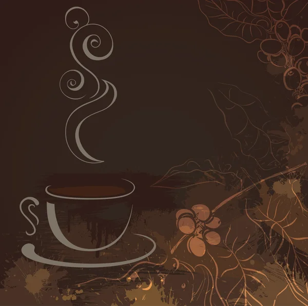 Tasse heißen schwarzen Kaffee — Stockvektor
