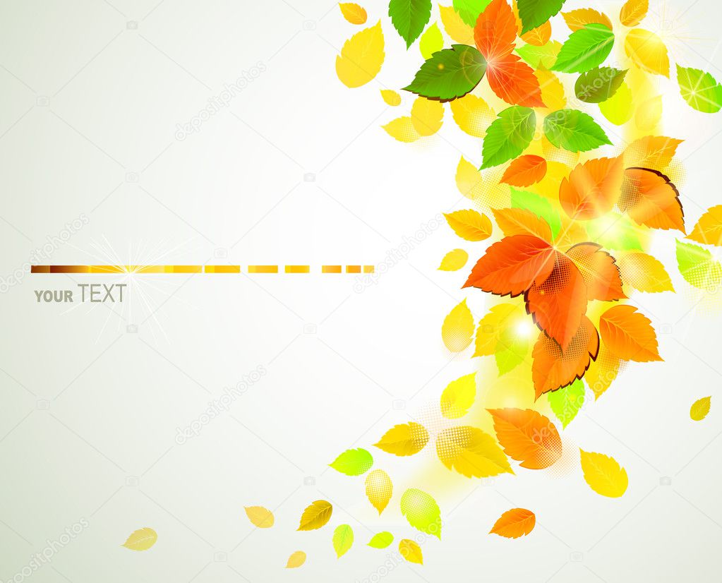 Background autumn yellow leaves