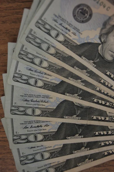 Small pile of american money — Stock Photo, Image
