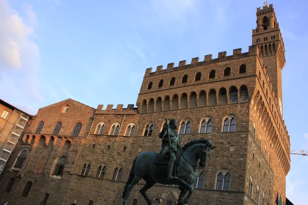 Palazzo Vecchio en la Piazza del Signoria, Florencia, Italia —  Fotos de Stock