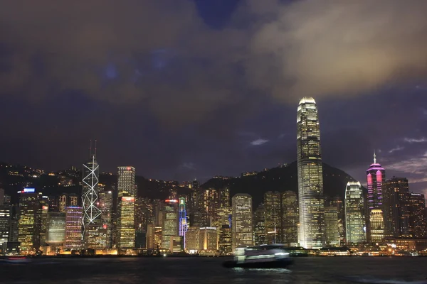 stock image Hong Kong skyline at night