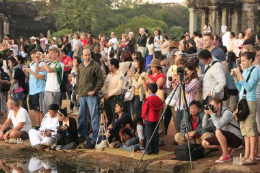 angkor wat güneş doğarken fotoğrafını, siem reap, Kamboçya